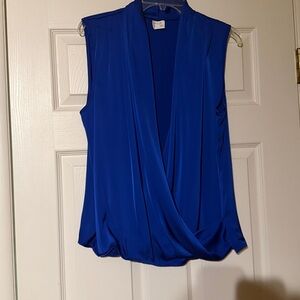 Vibrant Blue Sleeveless Blouse